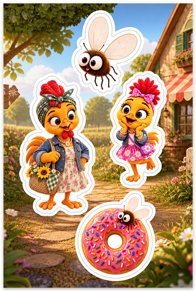 Donut Sticker Pack – Sharing Is Caring