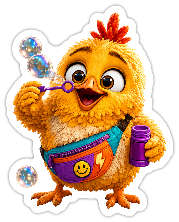 Bubbles Rooster Sticker