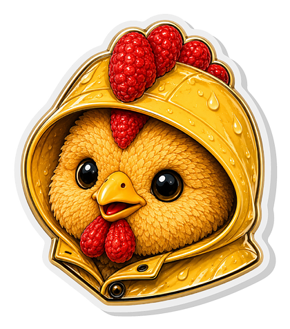 Raincoat Rooster Pin